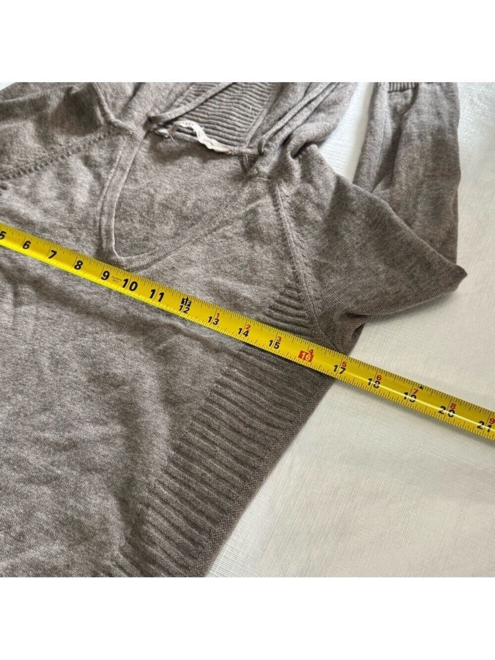 Athleta Tunic Merino Wool Sweater w/Hoodie- Heather Gray- XS - Picture 5 of 11